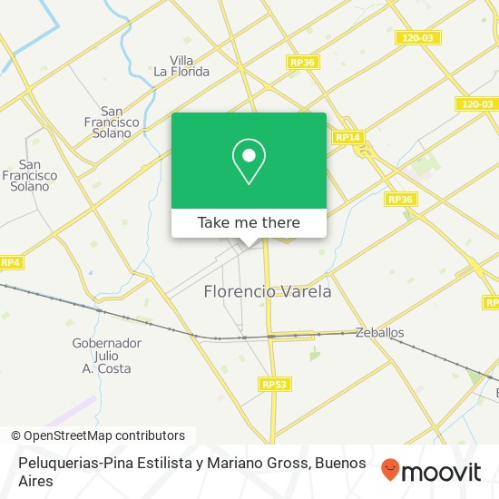 Mapa de Peluquerias-Pina Estilista y Mariano Gross