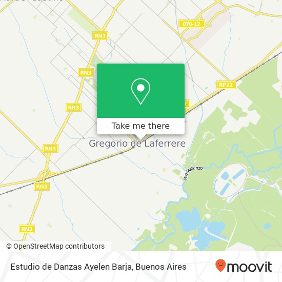 Estudio de Danzas Ayelen Barja map