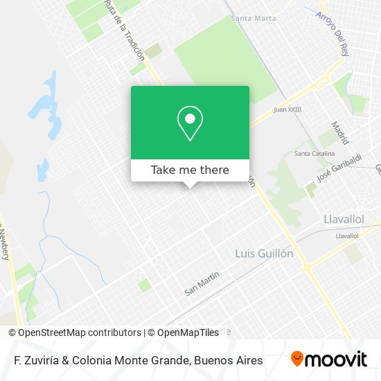 F. Zuviría & Colonia Monte Grande map