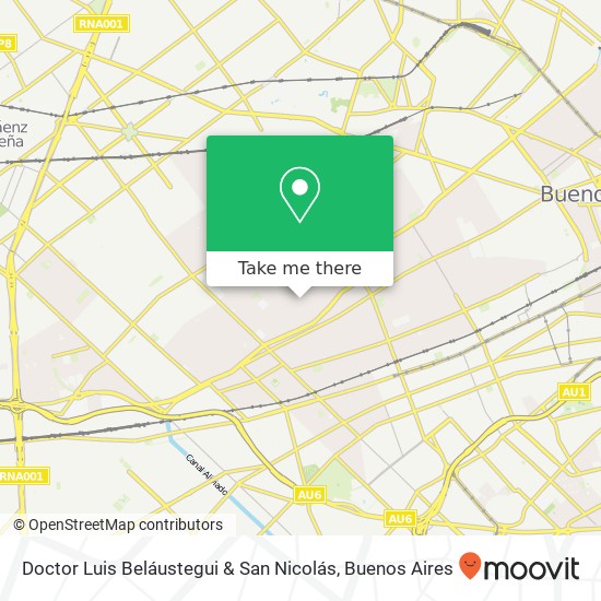 Doctor Luis Beláustegui & San Nicolás map