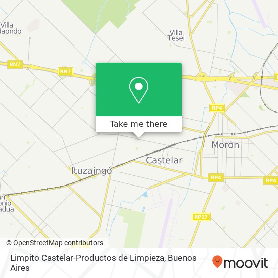 Mapa de Limpito Castelar-Productos de Limpieza