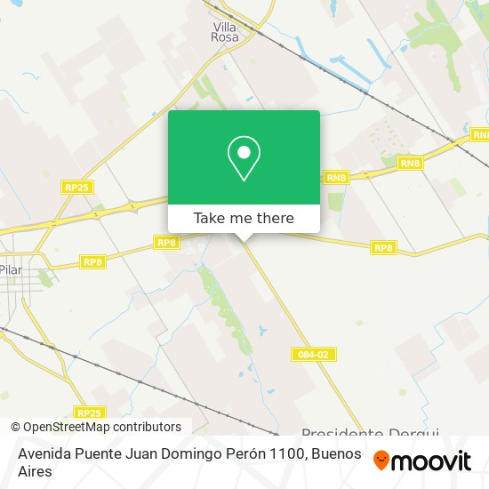 Mapa de Avenida Puente Juan Domingo Perón 1100