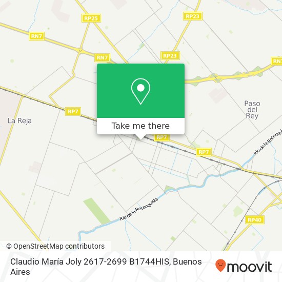 Claudio María Joly 2617-2699
B1744HIS map