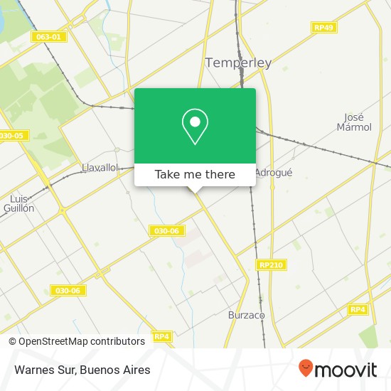 Warnes Sur map