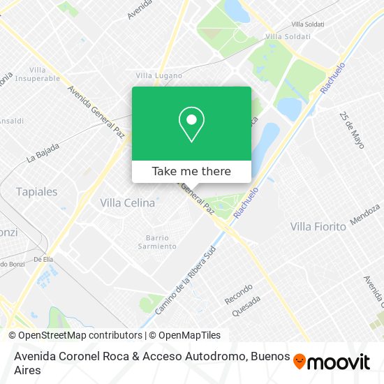 Avenida Coronel Roca & Acceso Autodromo map