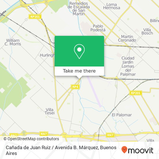 Cañada de Juan Ruiz / Avenida B. Márquez map