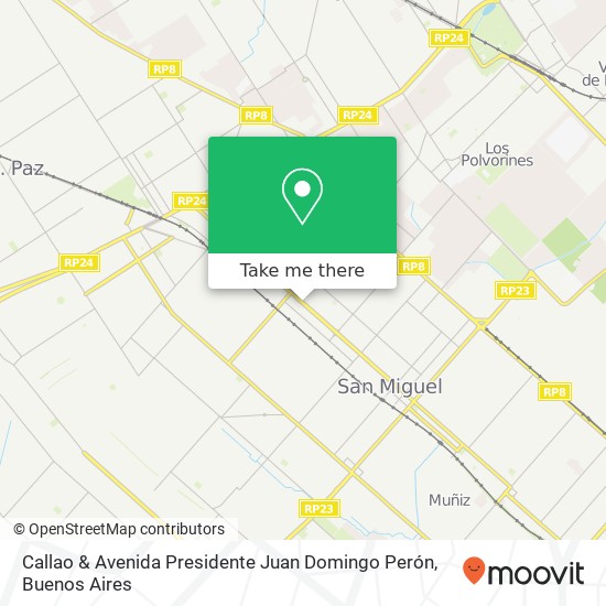 Mapa de Callao & Avenida Presidente Juan Domingo Perón