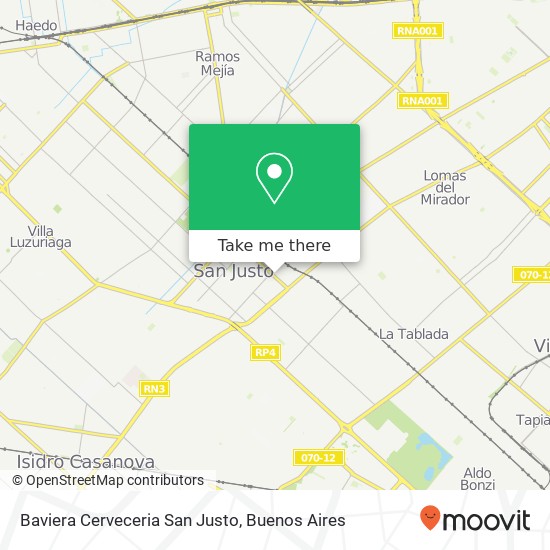 Mapa de Baviera Cerveceria San Justo