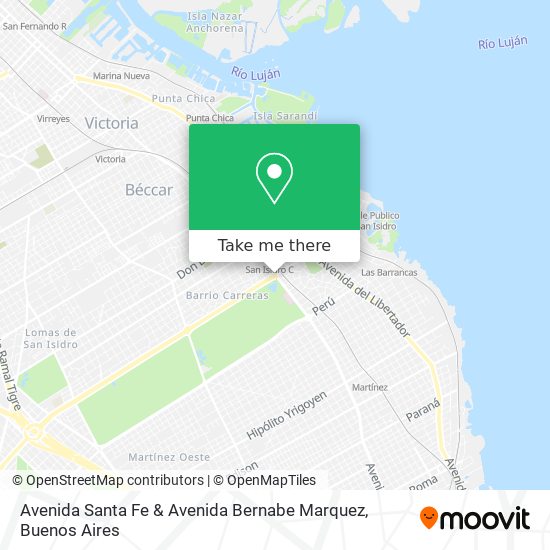 Avenida Santa Fe & Avenida Bernabe Marquez map