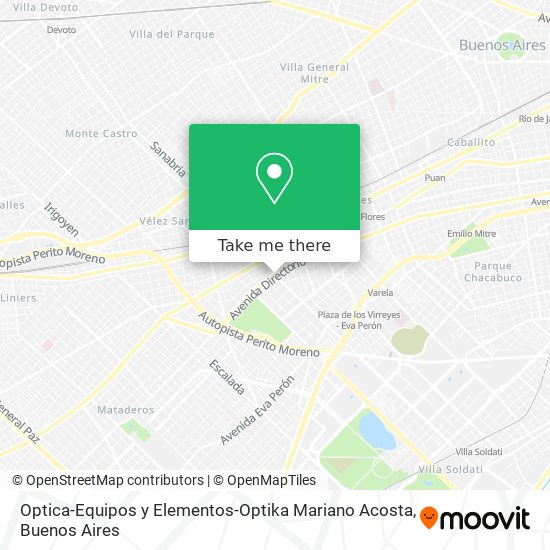 Optica-Equipos y Elementos-Optika Mariano Acosta map
