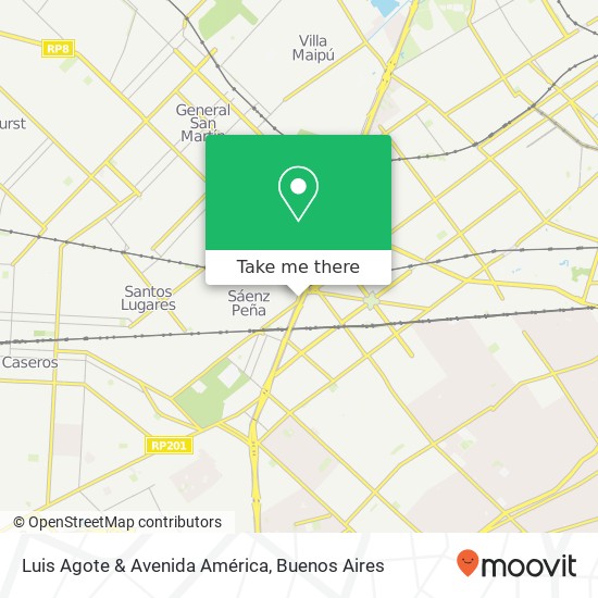 Luis Agote & Avenida América map