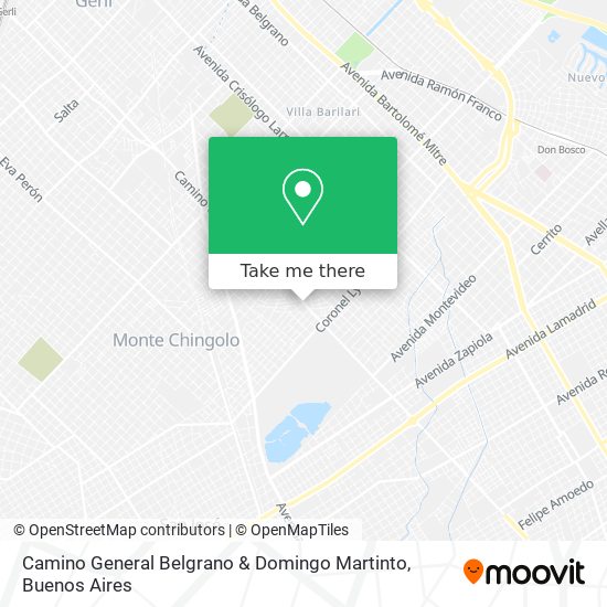 Camino General Belgrano & Domingo Martinto map