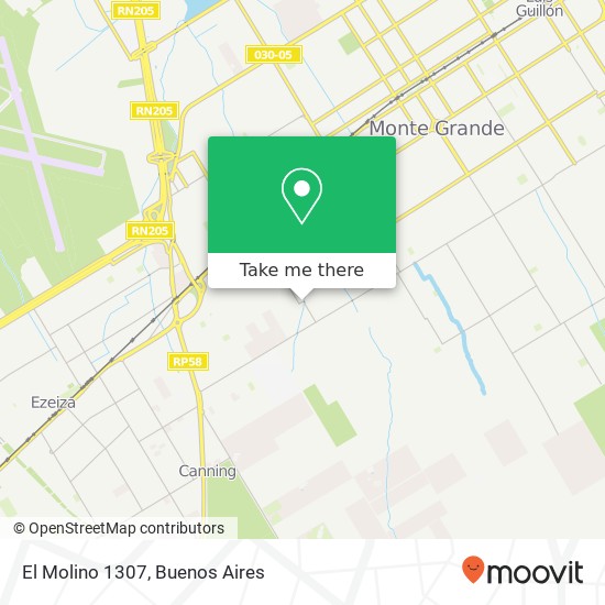 El Molino 1307 map