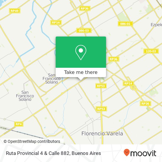 Ruta Provincial 4 & Calle 882 map