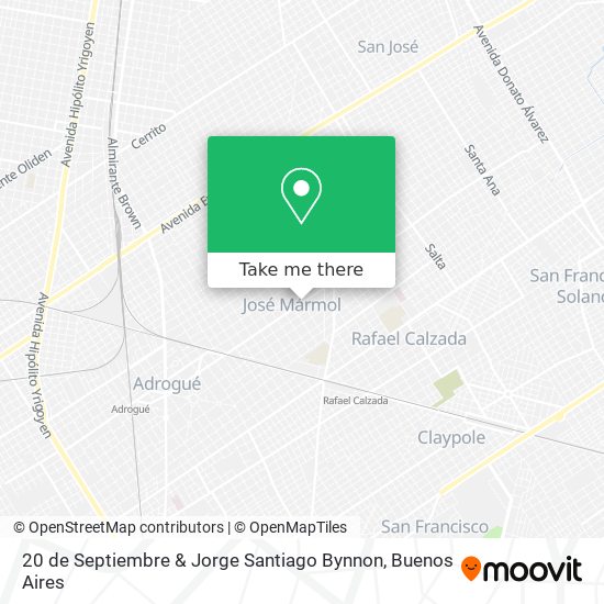 20 de Septiembre & Jorge Santiago Bynnon map