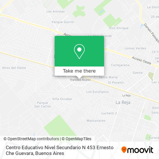 Mapa de Centro Educativo Nivel Secundario N 453 Ernesto Che Guevara