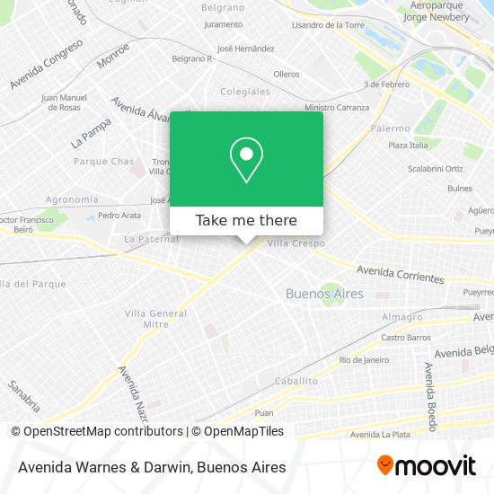 Mapa de Avenida Warnes & Darwin