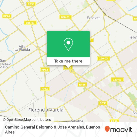 Camino General Belgrano & Jose Arenales map