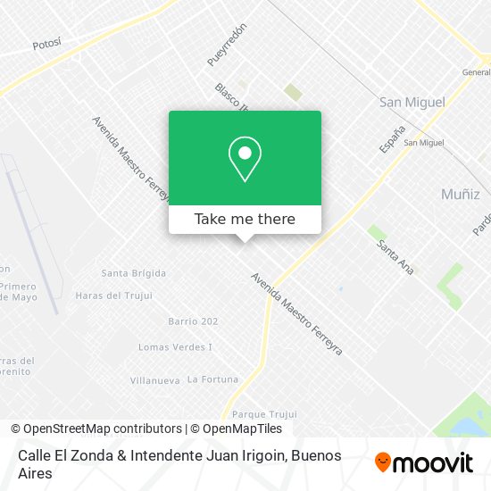 Mapa de Calle El Zonda & Intendente Juan Irigoin