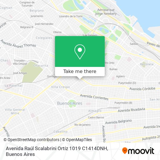 Mapa de Avenida Raúl Scalabrini Ortíz 1019 C1414DNH