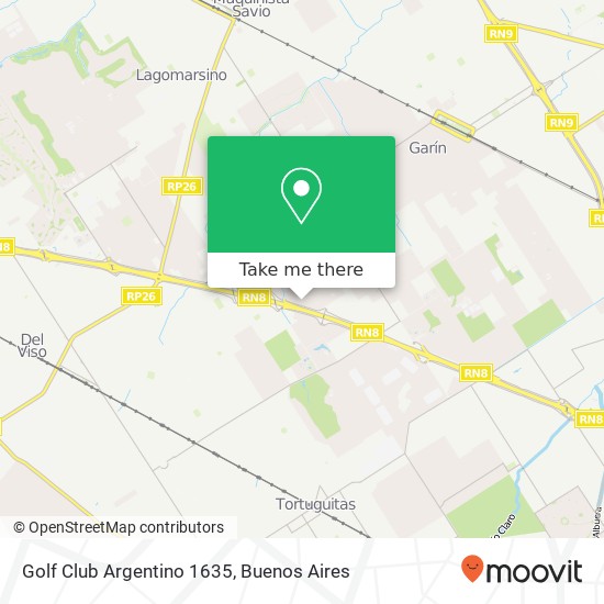 Mapa de Golf Club Argentino 1635