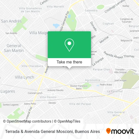 Terrada & Avenida General Mosconi map
