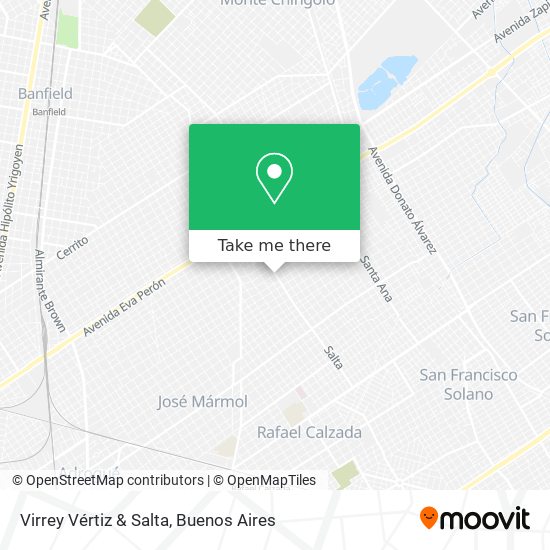 Virrey Vértiz & Salta map