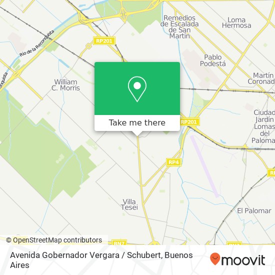 Avenida Gobernador Vergara / Schubert map