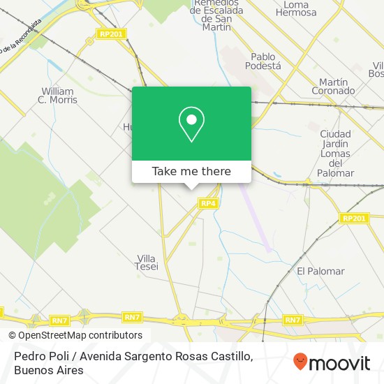 Pedro Poli / Avenida Sargento Rosas Castillo map