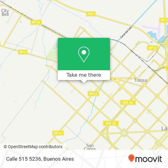 Mapa de Calle 515 5236