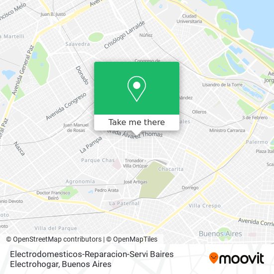 Electrodomesticos-Reparacion-Servi Baires Electrohogar map