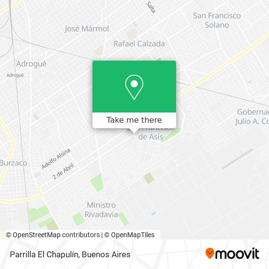 Parrilla El Chapulín map