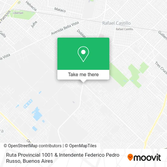 Mapa de Ruta Provincial 1001 & Intendente Federico Pedro Russo