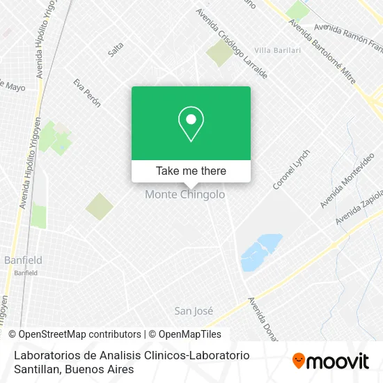 Laboratorios de Analisis Clinicos-Laboratorio Santillan map
