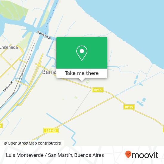 Luis Monteverde / San Martín map