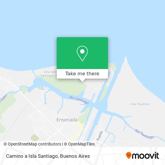 Camino a Isla Santiago map