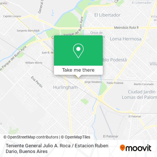 Mapa de Teniente General Julio A. Roca / Estacion Ruben Dario