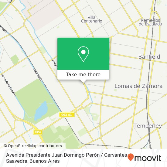 Mapa de Avenida Presidente Juan Domingo Perón / Cervantes Saavedra