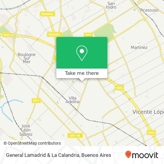 General Lamadrid & La Calandria map