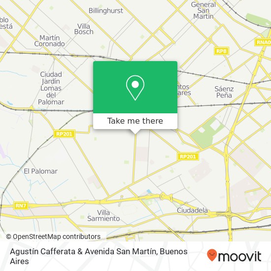 Agustín Cafferata & Avenida San Martín map