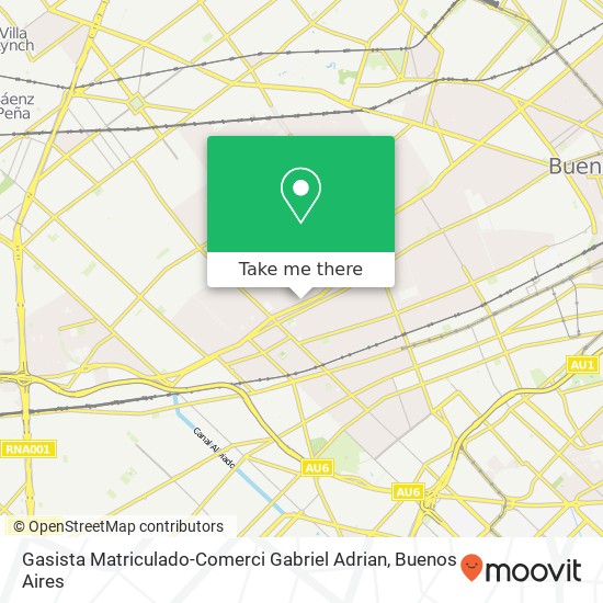Mapa de Gasista Matriculado-Comerci Gabriel Adrian
