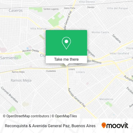 Mapa de Reconquista & Avenida General Paz