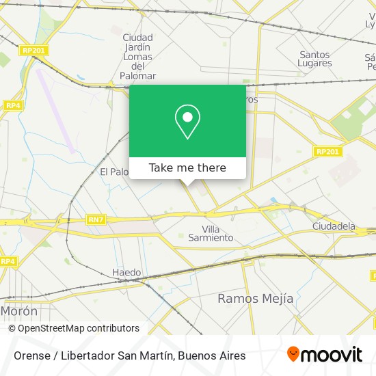 Orense / Libertador San Martín map