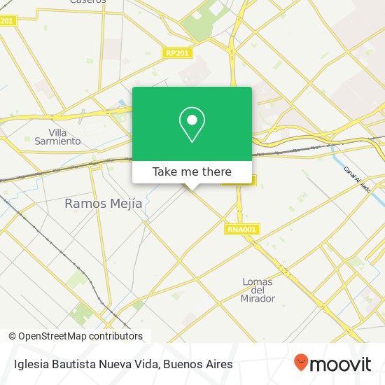 Mapa de Iglesia Bautista Nueva Vida