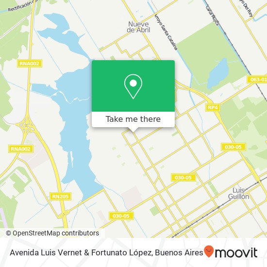 Mapa de Avenida Luis Vernet & Fortunato López