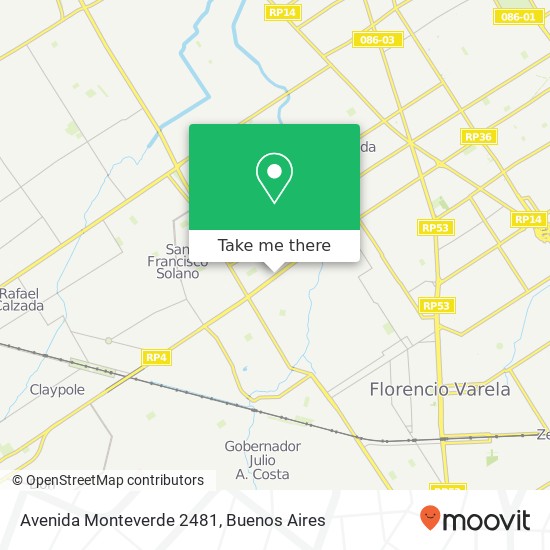 Avenida Monteverde 2481 map