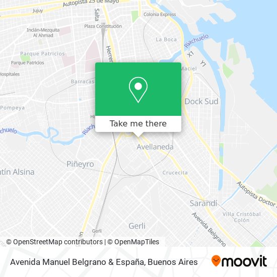 Avenida Manuel Belgrano & España map