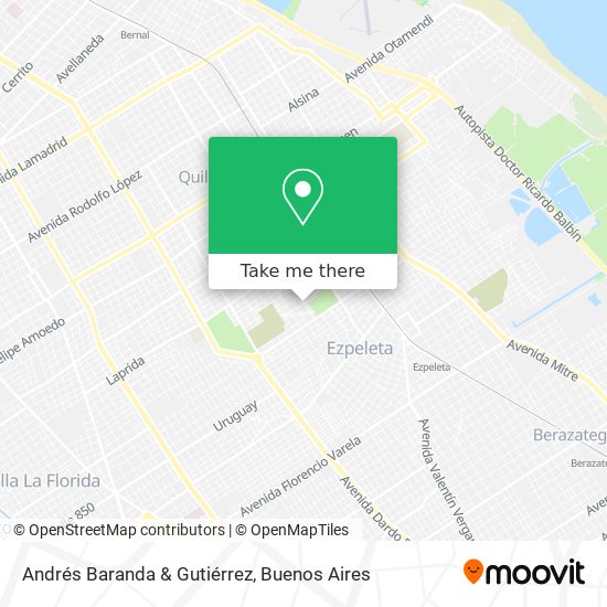 Andrés Baranda & Gutiérrez map