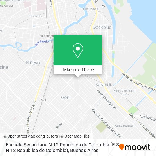 Escuela Secundaria N 12 Republica de Colombia (E S N 12 Republica de Colombia) map