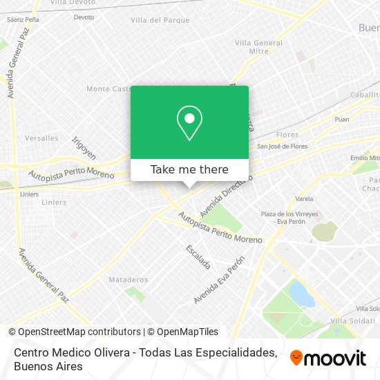 Mapa de Centro Medico Olivera - Todas Las Especialidades